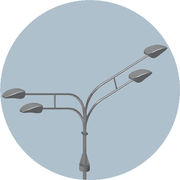 Консольный кронштейн четырёхрожковый К10-3,0-2,0-1-1