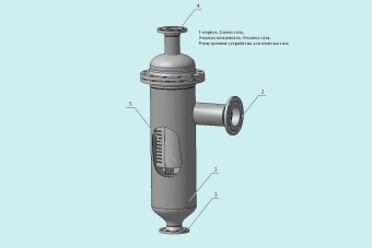 Чертеж Сетчатый газосепаратор ГС